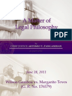 A Matter of Legal Philosophy