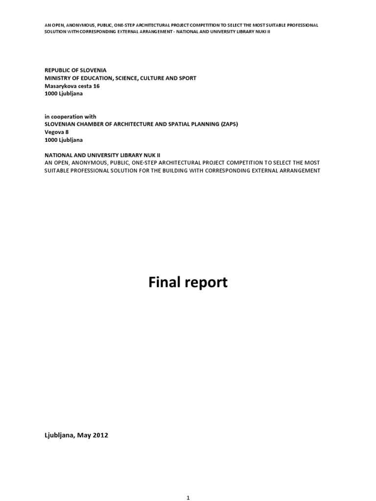 Final Report Koncno - Ang2-1 | PDF | Libraries | Efficient Energy Use