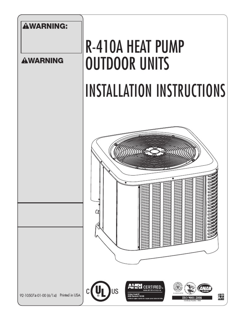 Installation Guide Rheem RP14 | PDF
