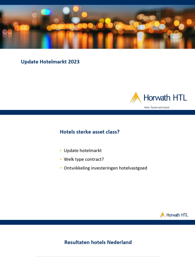 Horwath HTL Netherlands Hotel Market | PDF