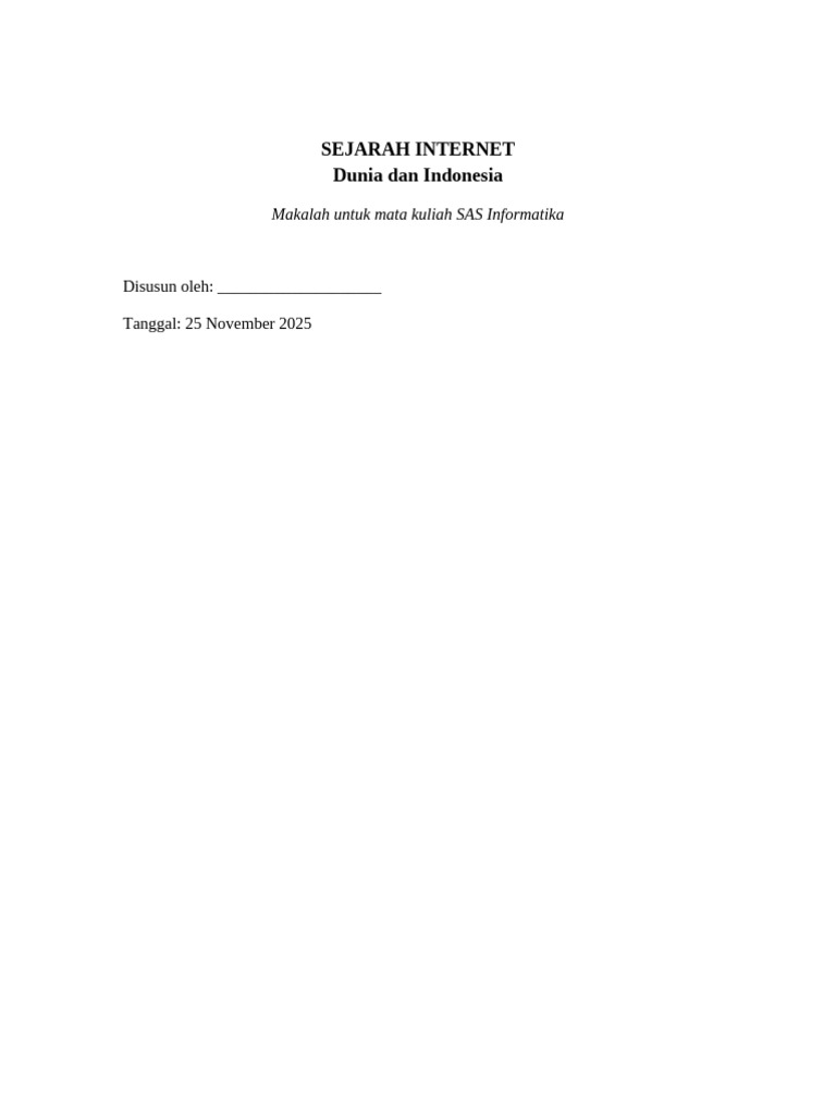Sejarah Internet Global dan Indonesia | PDF