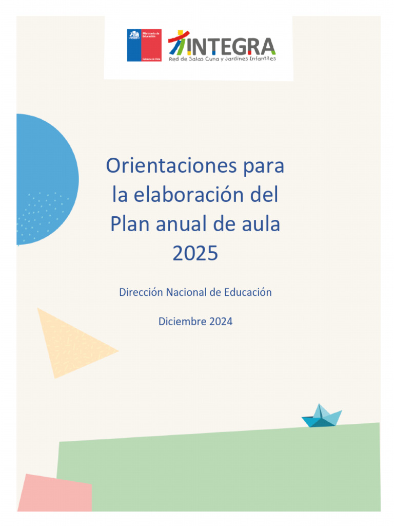 Plan Anual de Aula 2025: Guía Práctica | PDF | Educación de la primera ...