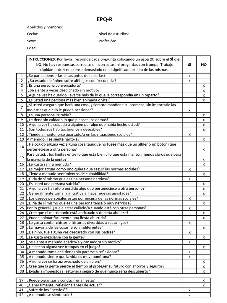 EPQ-R - Formato en Excel | PDF
