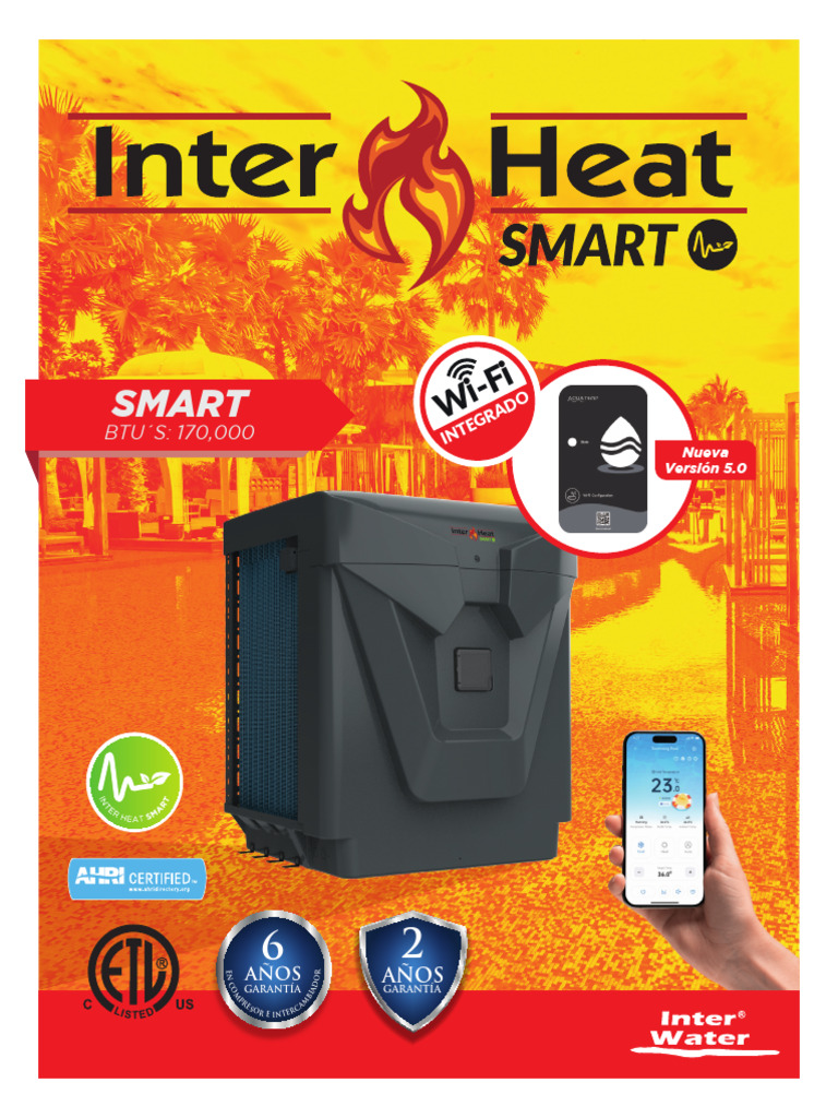 Folleto Bomba de Calor 170is Inter Heat Smart COP | PDF | Bomba de ...