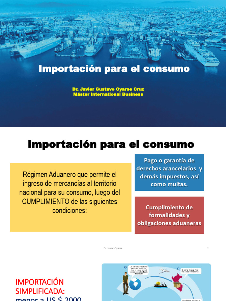 Guía de Importación para Consumo en Perú | PDF | aduana | Exportaciones