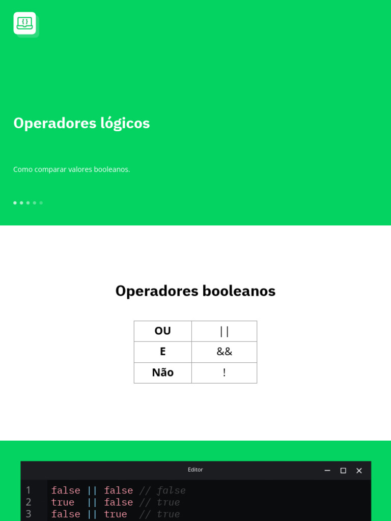 Operadores Lógicos: Comparação Booleanas | PDF