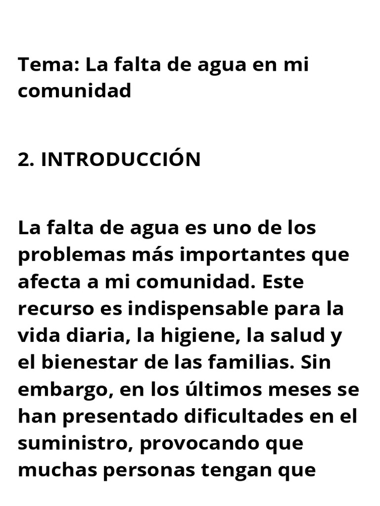 Causas y Consecuencias de la Escasez de Agua | PDF | Agua | Escasez de agua