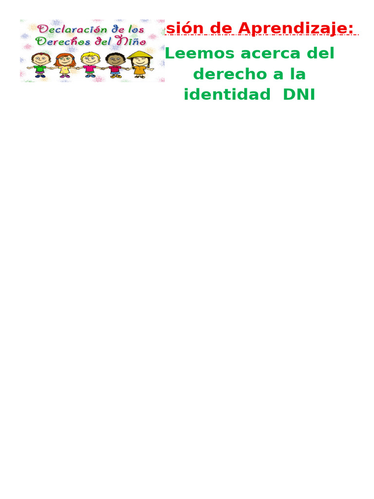 Derecho a la Identidad y el DNI | PDF | Aprendizaje