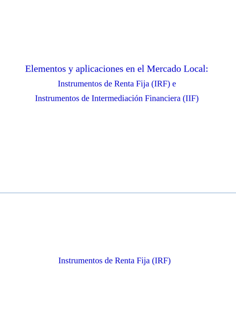 Instrumentos de Renta Fija en Chile | PDF | Renta Fija | Bancos