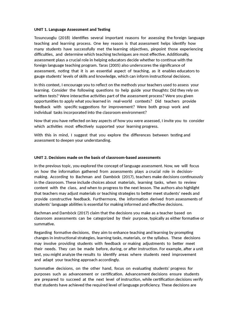 Language Assessment in EFL Teaching | PDF | Educational Assessment ...