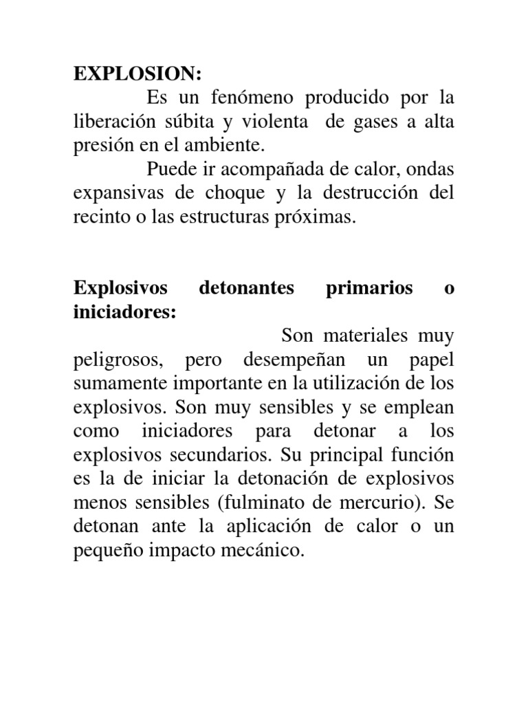 Explosion | PDF | Material explosivo | Explosión