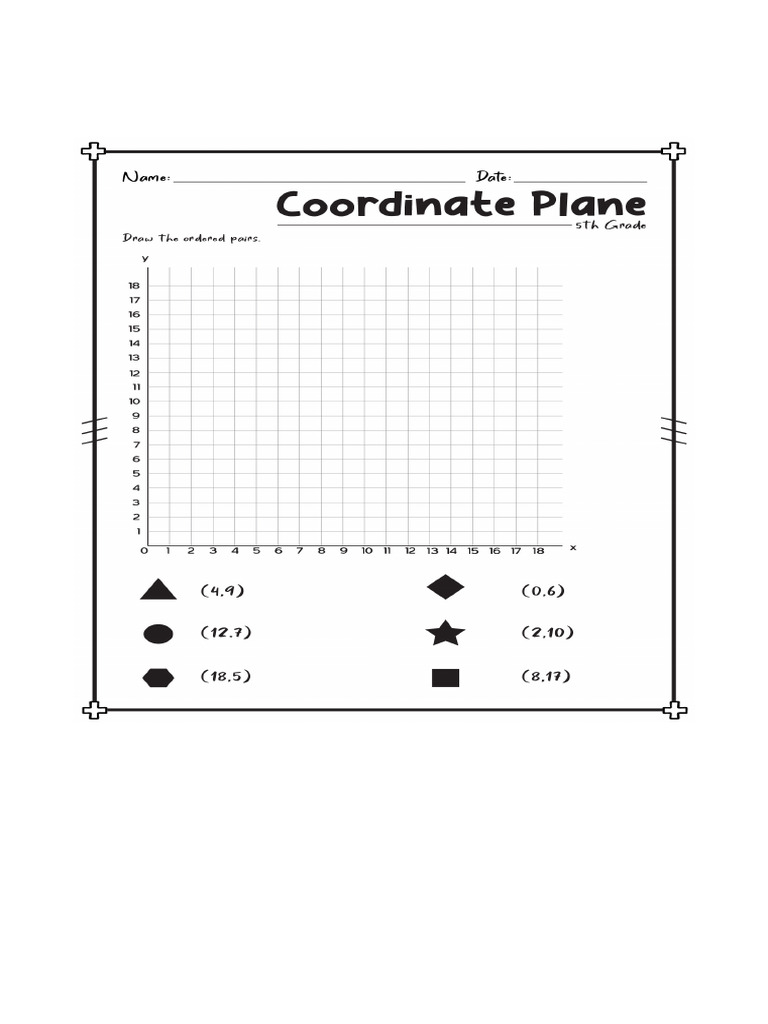 5th Grade Math Worksheets Coordinate Plane 55357.Jpg | PDF