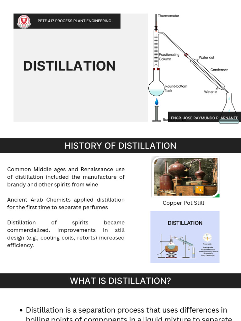 Overview of Distillation Processes | PDF | Distillation | Liquids