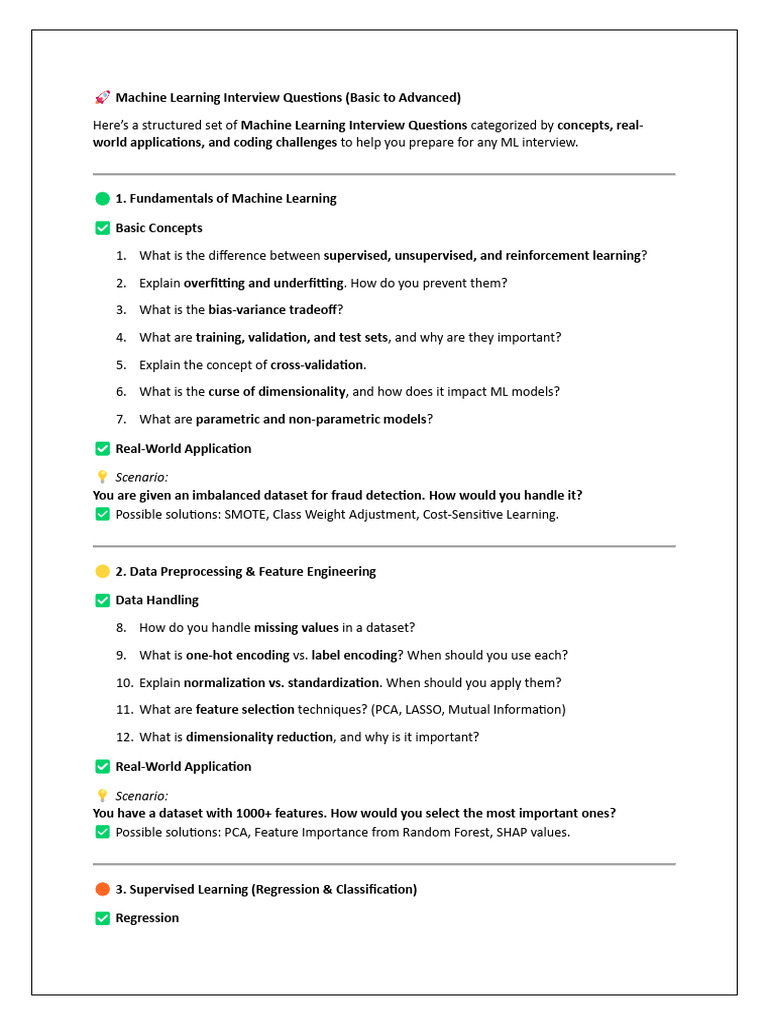 Machine Learning Interview Series | PDF | Machine Learning | Cluster ...