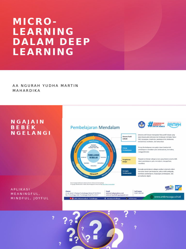 MICRO-LEARNINg Dalam Deep Learning, Tejakula | PDF