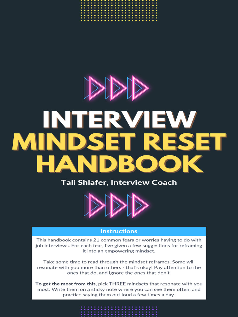 Mindset Reset for Job Interviews | PDF | Layoff