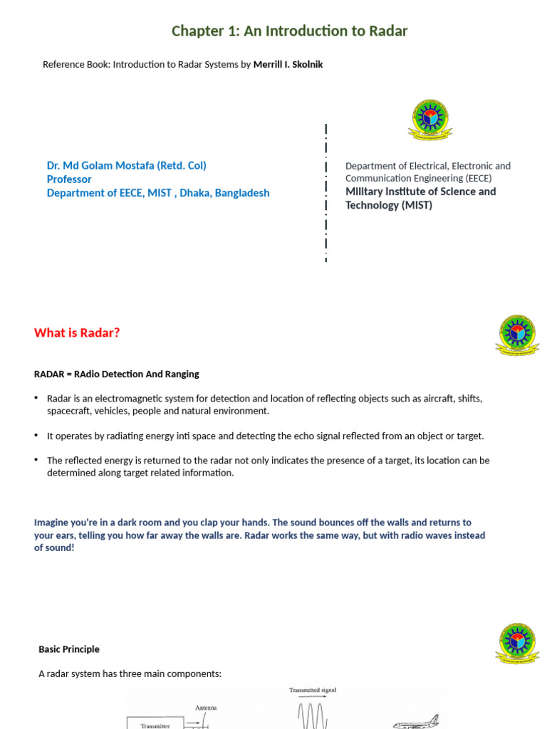 Introduction to Radar Systems Basics | PDF | Radar | Antenna (Radio)