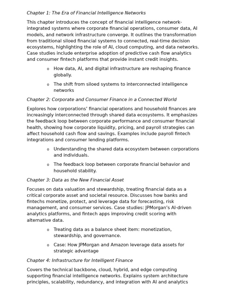 Financial Intelligence Networks - Outline-1 | PDF | Analytics ...