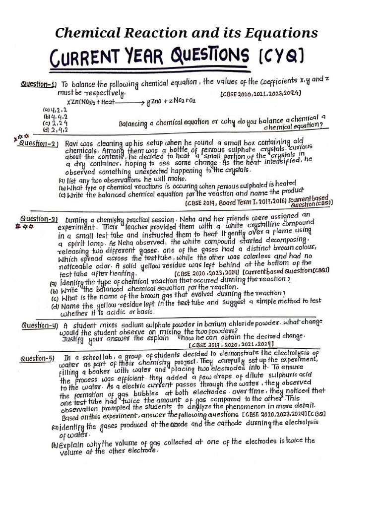 10th CBSE Question Bank | PDF
