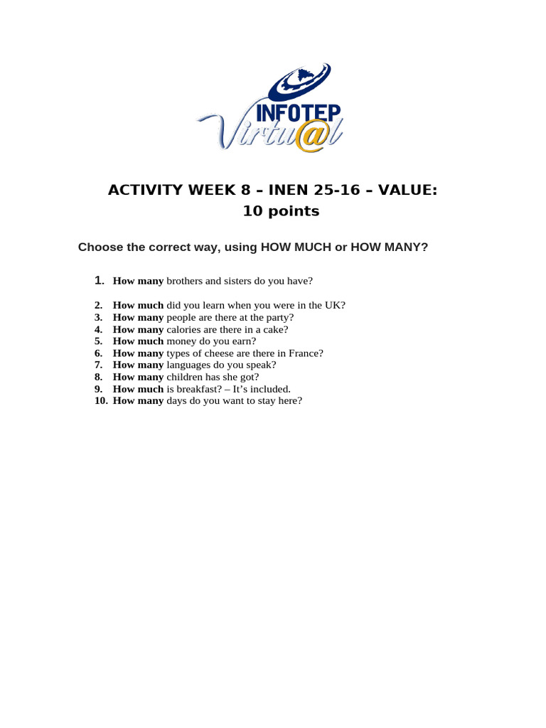 1 Activity + Task - Week 8 | PDF