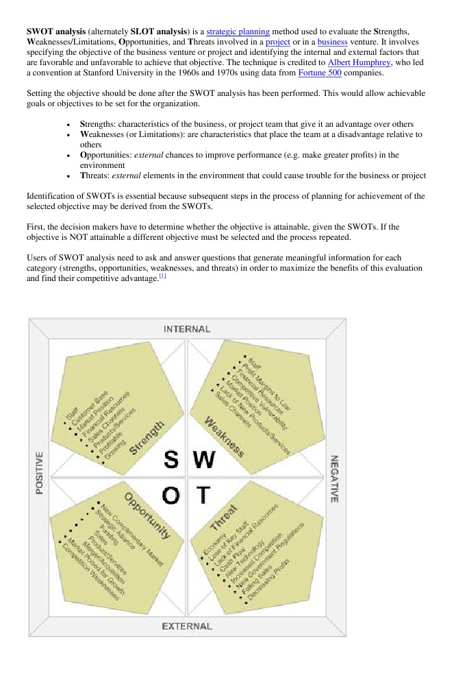 Effective SWOT Analysis Guide | PDF