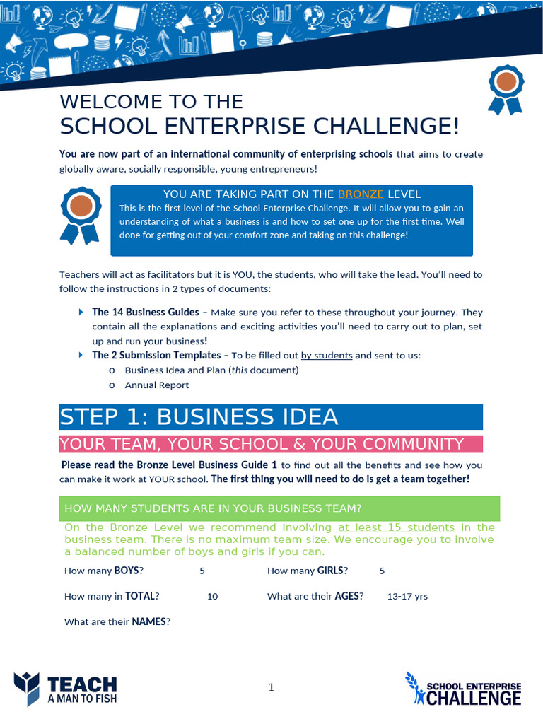 School Enterprise Challenge Guide | PDF | Handbag | Swot Analysis