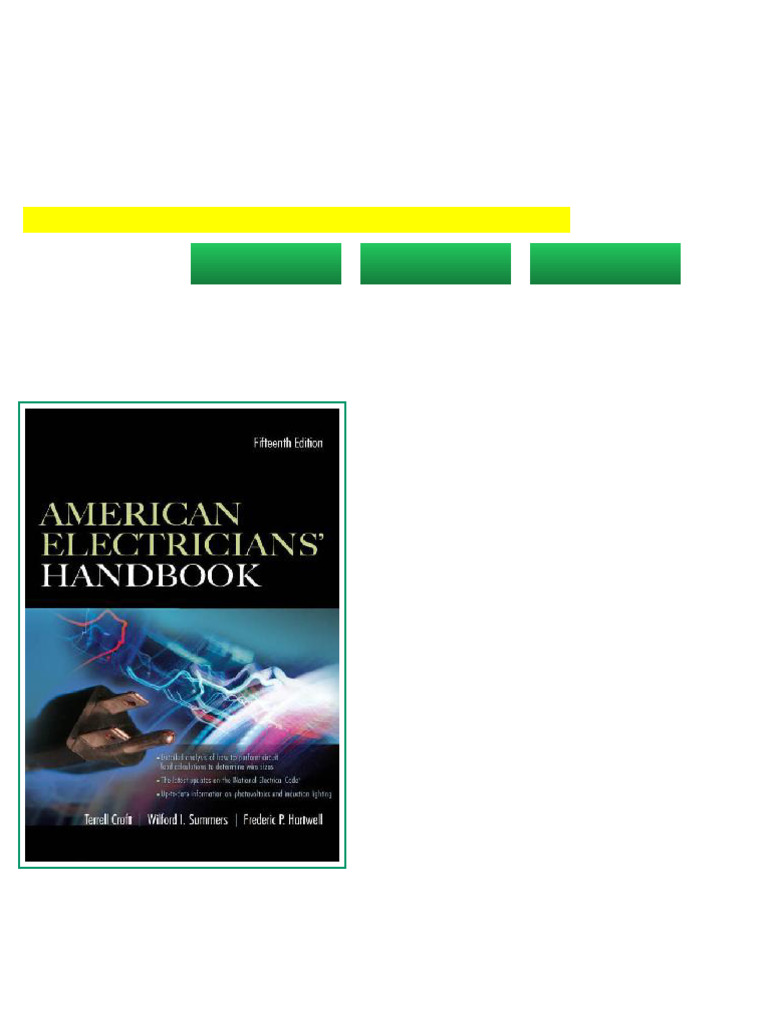 American Electricians Handbook 15th Edition Terrell Croft No Waiting ...