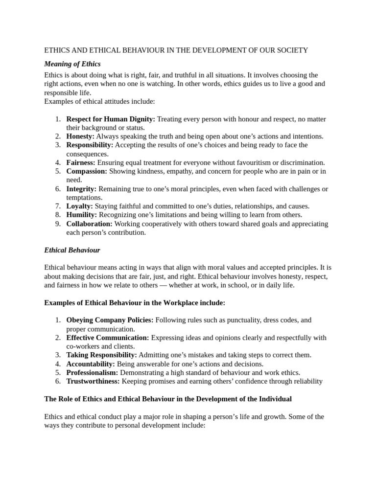 Ethics and Human Development New | PDF | Integrity | Corruption
