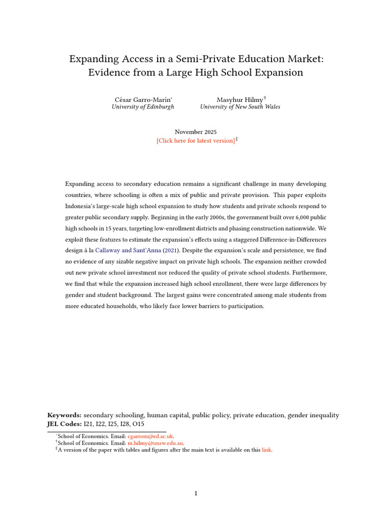 Impact of High School To Labor Market Outcome | PDF | Secondary School ...
