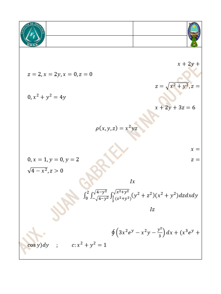 Practica 3 - Mat 102. | PDF
