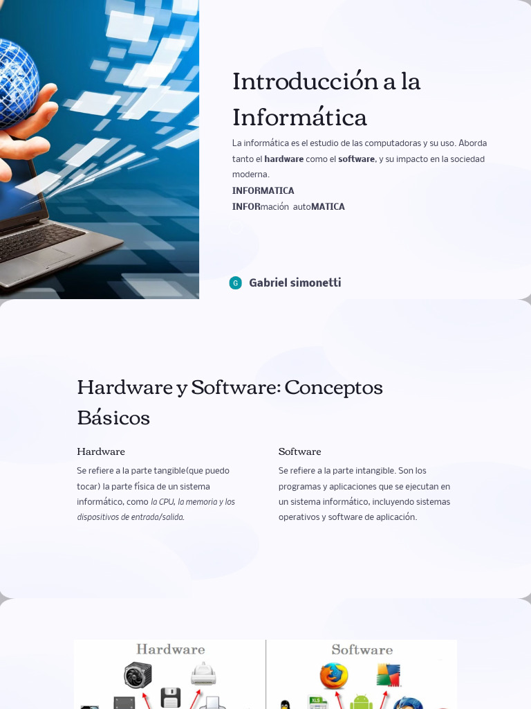 Introducción a Hardware y Software | PDF | Hardware de la computadora ...