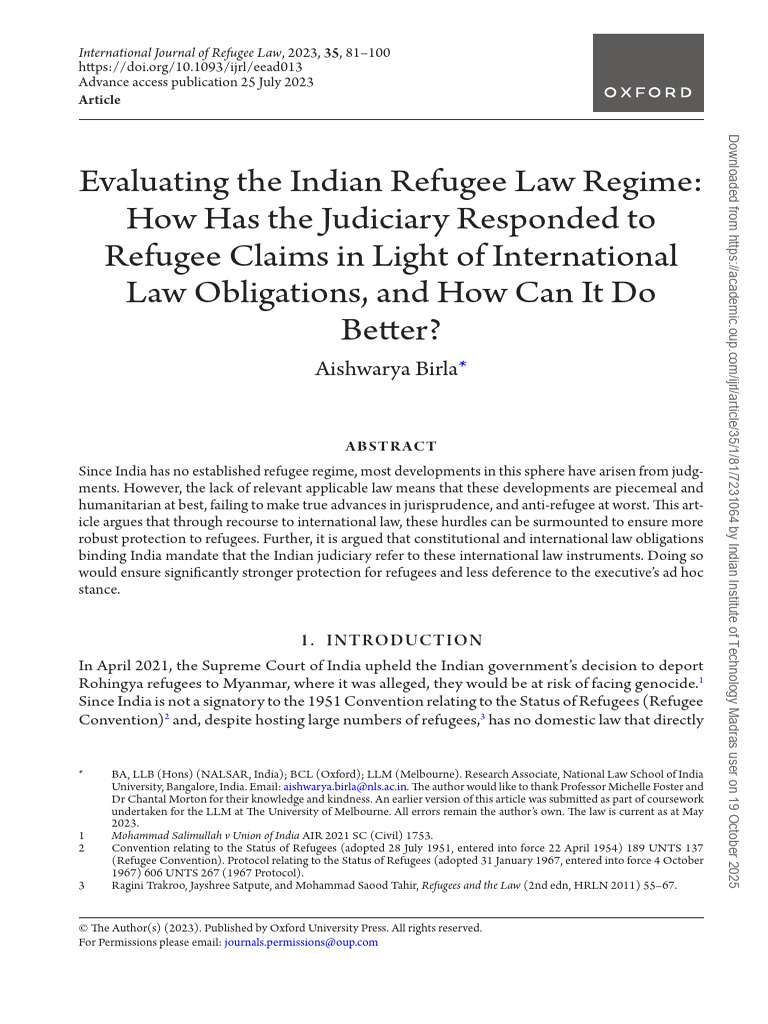 Eead 013 | PDF | Refugee | United Nations High Commissioner For Refugees