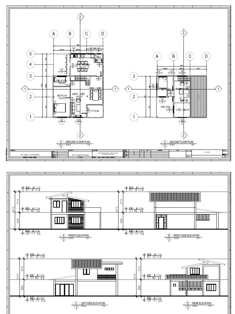 A B C D: A Ground Floor Plan A Second Floor Plan | PDF | Buildings And ...