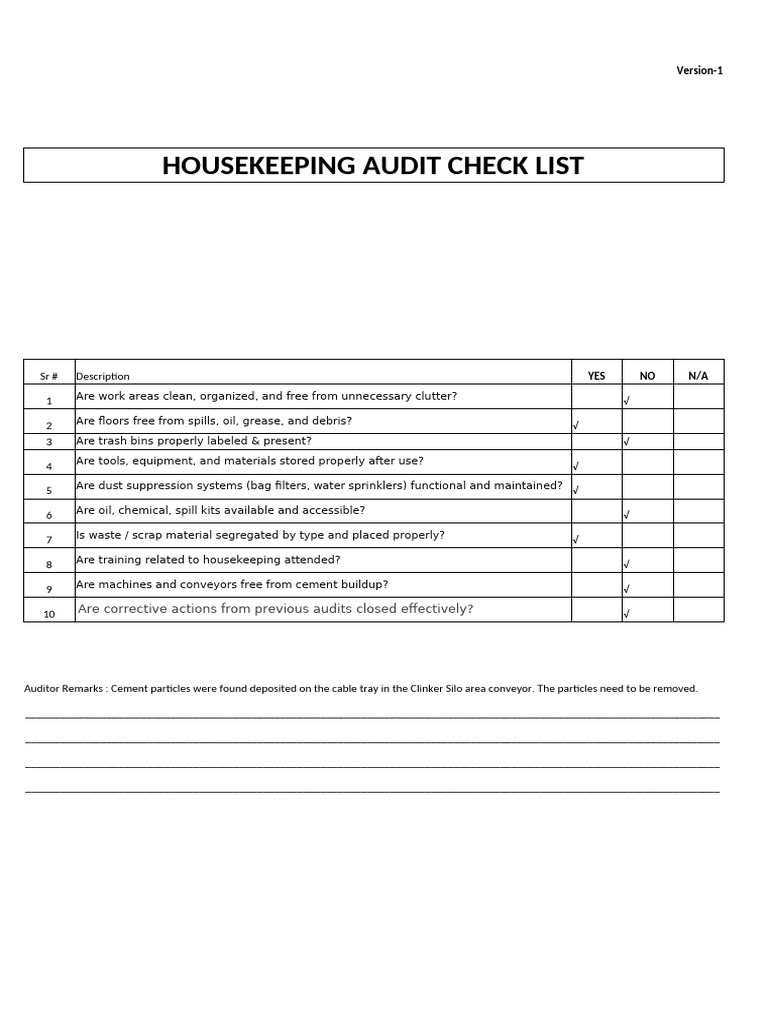 Check List (Auditer) | PDF