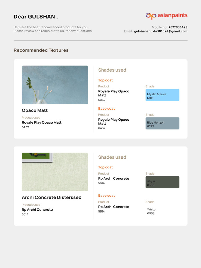 Interior Texture Recommendations | PDF