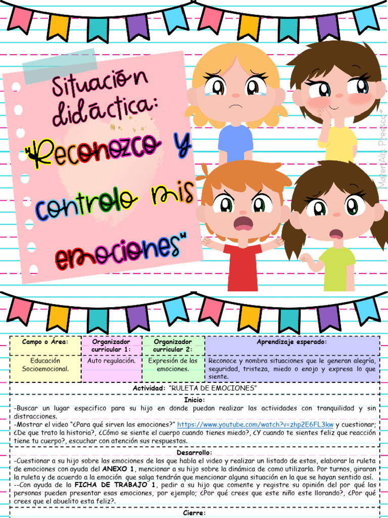 Actividades para Expresar Emociones en Niños | PDF | Las emociones | Ira