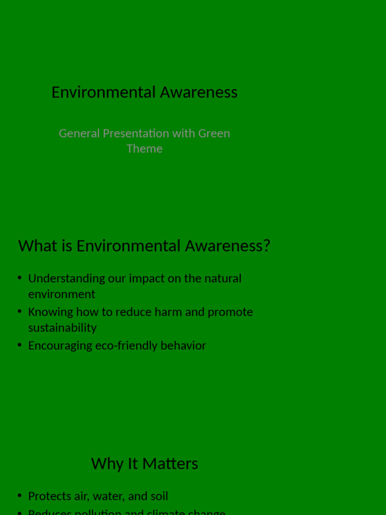 General Green Environmental Presentation | PDF