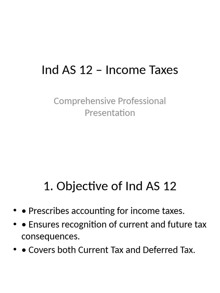 Ind AS 12: Income Taxes Explained | PDF | Deferred Tax | Income Statement