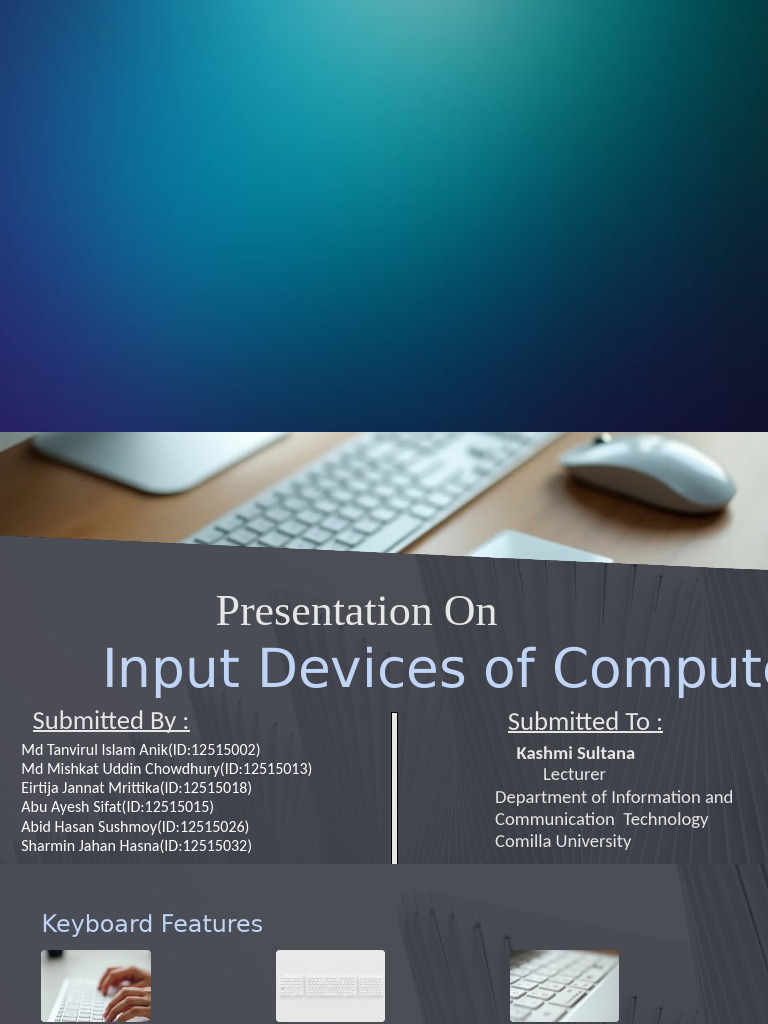 Input Devices of Computer | PDF | Human–Computer Interaction | Input/Output