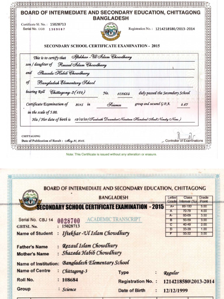 Academic Certificate and Transcript | PDF | Human Resource Management ...