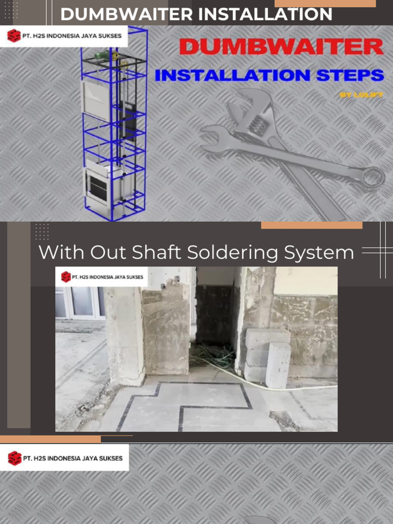 Dumbwaiter Installation Guide Without Soldering | PDF | Elevator | Screw