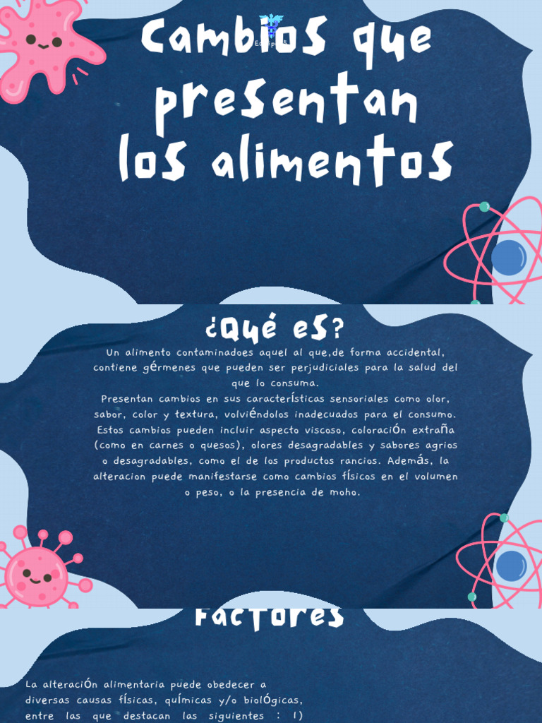 Cambios y Contaminación en Alimentos | PDF | Alimentos | Carne