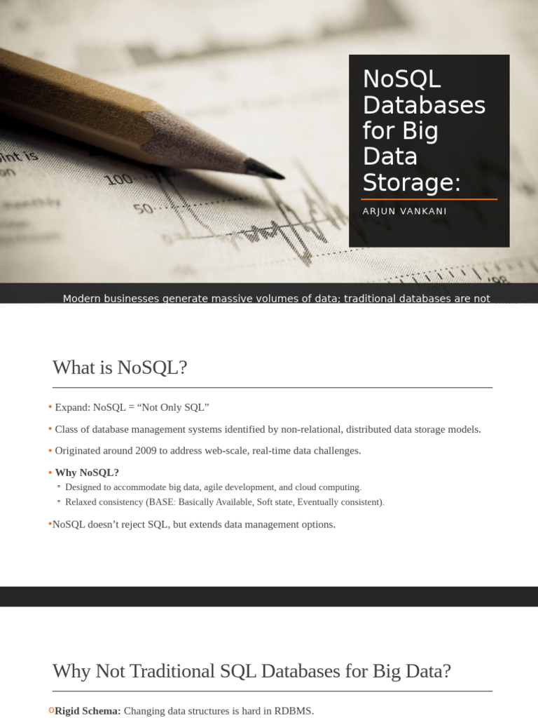 NoSQL Databases for Big Data Solutions | PDF | No Sql | Databases