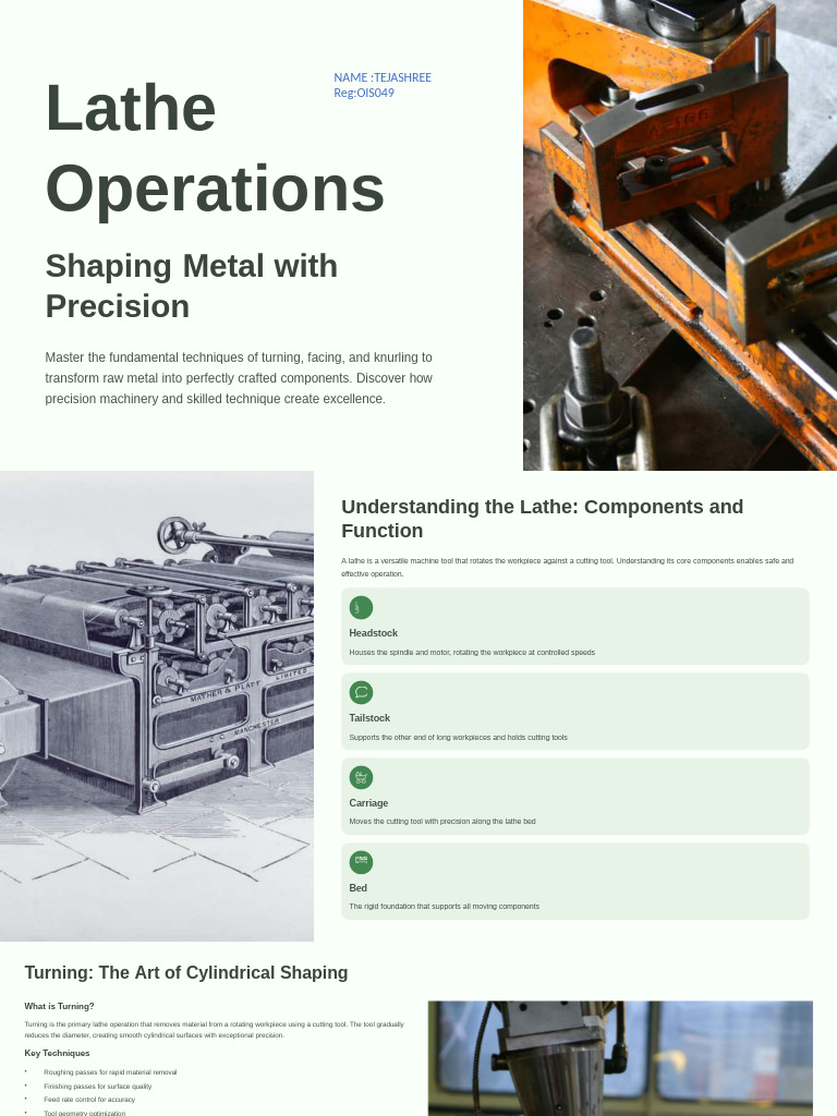 Mastering Lathe Operations: Techniques & Safety | PDF | Secondary ...