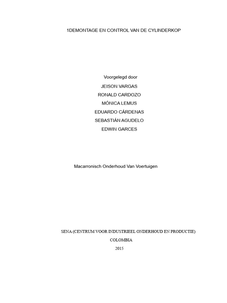 Demonteren en Verificatie Van de Kop Gids 16 | PDF