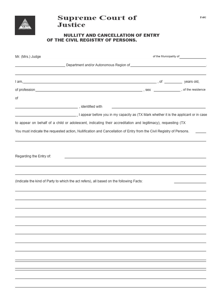 Nullity & Cancellation of Civil Registry Entry | PDF