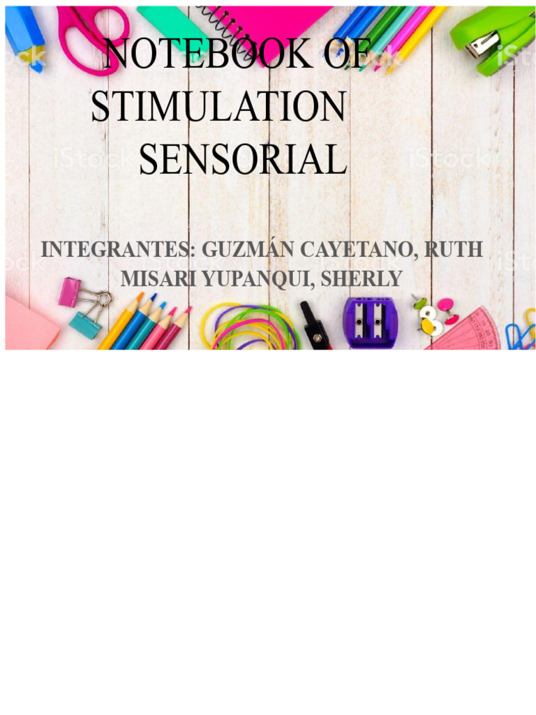 Sensory Stimulation Notebook | PDF