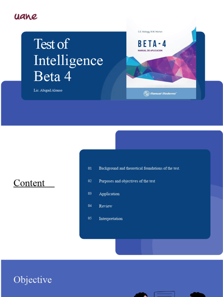 Beta 4 Intelligence Test Overview | PDF | Wechsler Adult Intelligence ...