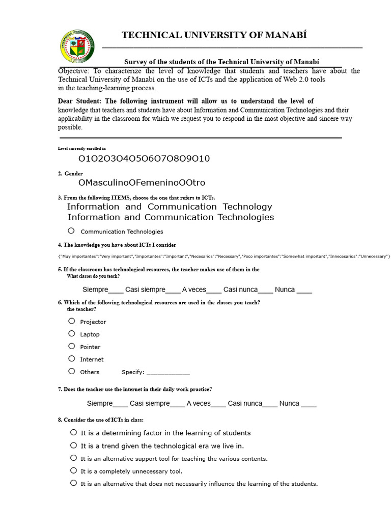 Tics Survey UTM - Students | PDF | Web 2.0 | Information And ...