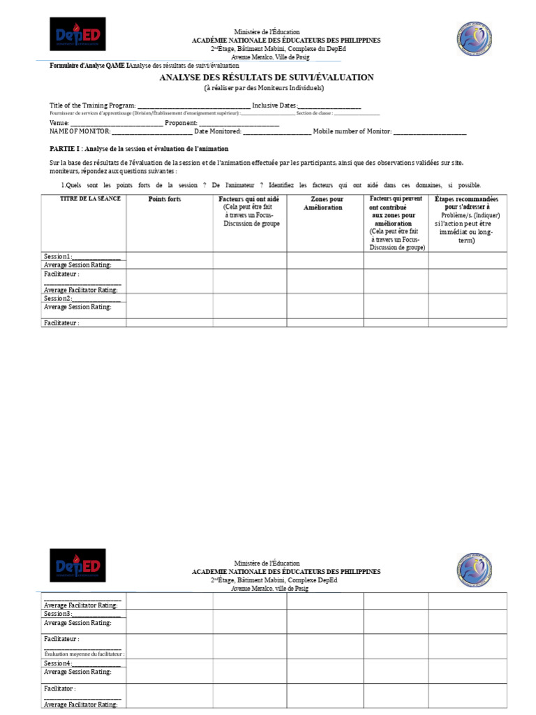 Analyse QAME des Programmes de Formation | PDF